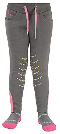 Little Rider Childrens/Kids Merry Go Round Jodhpurs (5-6 Years) (Gray/Pink)