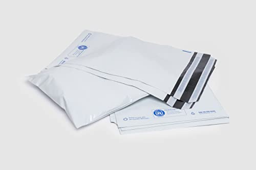100 Versandtaschen aus PCR, 250 x 350 mm, Blauer Engel zertifiziert, DHL DIN EN8295 konform, Regranulat