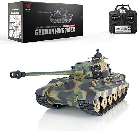 TOUCAN RC HOBBY 2,4 G Henglong 1/16 Maßstab 7,0 Kunststoff German King Tiger RTR RC Panzer Modell 3888A