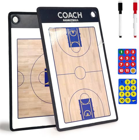 RoseFlower Pizarra Baloncesto Entrenador, Pizarra Baloncesto con Imanes Lapiceros, Carpeta Tactica Baloncesto, Pizarra Tactica Baloncesto, Tablero Tactica Baloncesto para Entrenadores y Arbitros