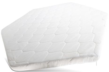 Baby Laufgittermatratze Bäri | Baby Matratze Laufgitter 120x105cm, Dicke 6 cm | 6-eckige Laufstallmatratze Microfaser-Bezug abnehmbar & waschbar | Hochwertige Kaltschaumstoffmatratze