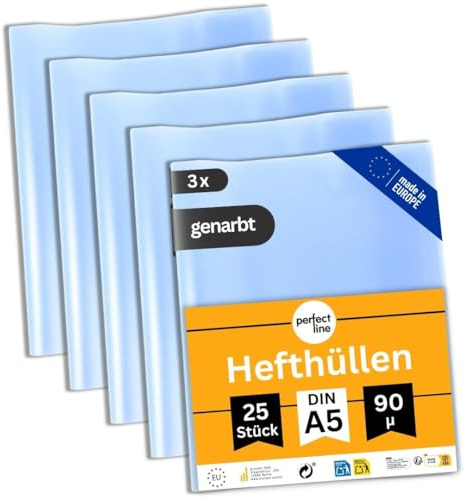 perfect line 75 häftapparater DIN-A5 transparent, häftapparat transparent och kornig, häftskydd av återvinningsbar polypropen (PP) (3 uppsättningar (3 x 25 st.)
