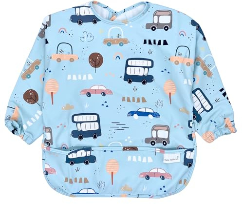 Baby Sailors® Babero con Mangas Impermeable | Baberos Bebe Impermeables | 6 a 36 Meses | Babero BLW | Babete Impermeável Bebe | Muy suave y fácil de limpiar | Eco-Friendly