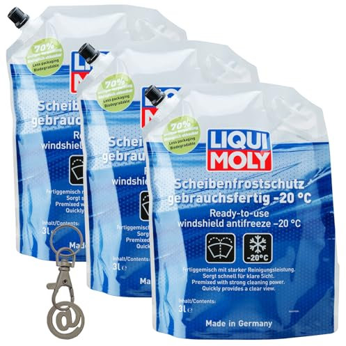 ILODA Einkaufswagenchip + 3X LM 21677 Scheibenfrostschutz gebrauchsfertig 3L bis -20°C, Scheibenreiniger