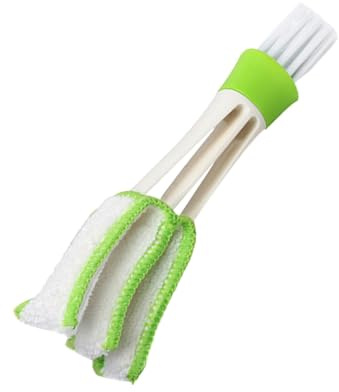 MUCKLILY Brosse De Nettoyage Voiture Mini Duster Double Extrémité avec Chiffon Amovible pour Aération Climatisation Volets Claviers 6.5X1.6X1.2