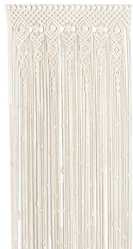 Sparklenut Makramee Vorhang Tür, Boho Türvorhang, ‌Handgewebte Makramee Wandteppich, Fadenvorhang für Raumteiler Hochzeit Hintergrund Inneneinrichtung (90 * 180cm)