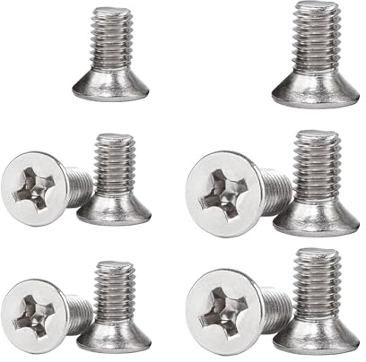 Door Latch Keep Grub Screws, Socket Countersunk Machine Screws, Rustproof Machine, 304 Stainless Stee Full Thread, Countersunk for Home and Office Security Enhancements