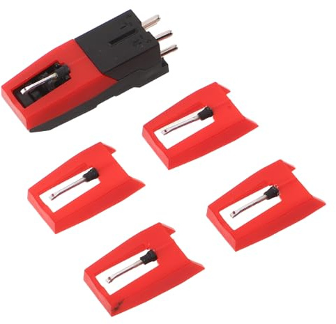 Abaodam Set Puntine e Testina di Ricambio per Giradischi D’epoca, Stilo a Cartuccia P Mount Robusto e Aghi di Precisione per Sistemi Audio Vintage, Accessori per Vinili Protezione Dischi