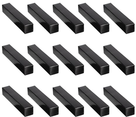 Lippenstift Verpackungsboxen 50 Stück aus Papier Schwarz | Faltbar, für Lipgloss und Kleine Lippencreme, Praktische Geschenkverpackung für Kosmetik