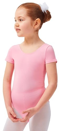 tanzmuster Ballettanzug Mädchen Kurzarm - Sally - Gr. 92-170 - aus weicher Baumwolle - Ballettbody Kinder Ballett Trikot
