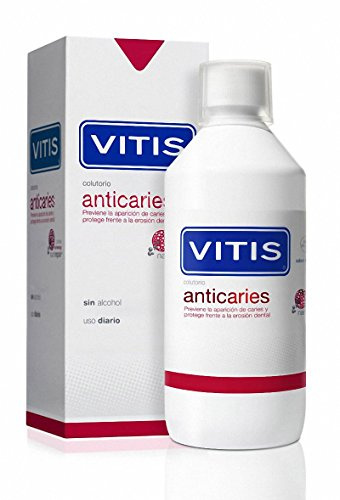 Vitis Mundwasser Anticaries 500 ml - Stärkt und schützt den Zahnschmelz - Mint