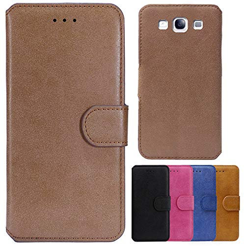 MPG Handyhülle für Samsung Galaxy S3 Hülle Flip Case Klappbar Tasche Magnetisch Klapphülle Schutzhülle für Samsung Galaxy S3 - Braun (Mokka)