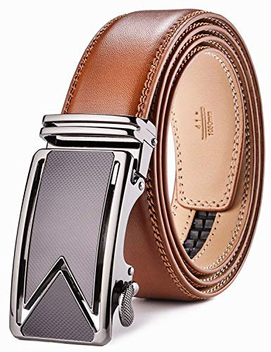 Nelbons Gürtel Herren, Gürtel Ratsche Gürtel Automatikschließe für Herren Anzug Business Kleidung,Breit 35mm,Größe Angepasst