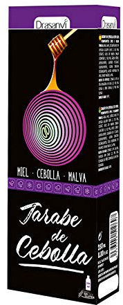 DRASANVI JARABE DE CEBOLLA ADULTOS - Miel + Extracto de cebolla + Malva + Aceite esencial de pino - Ayuda a suavizar la garganta - SIN GLUTEN - 250ml