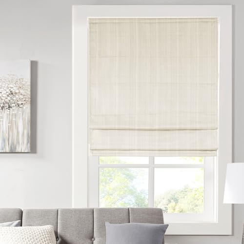 Madison Park Galen, Tenda a pacchetto senza fili, in tessuto, oscuramento singolo, risparmio energetico, isolamento termico, per camera da letto, soggiorno, 68,6 x 162,6 cm, avorio