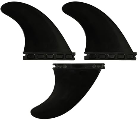 iBOARD Future Fins - Pinne da surf in schiuma, 3 pinne e bulloni, colore: nero