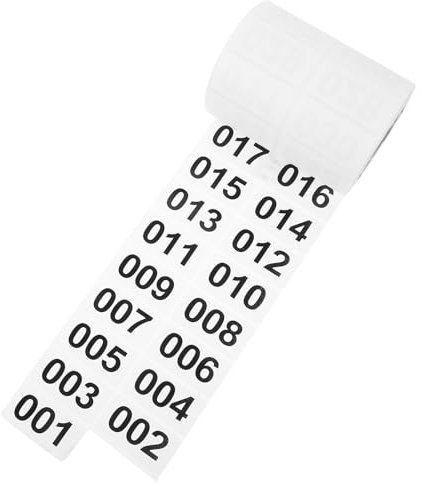 VILLCASE 001-100 Zahlens Aufkleber, Aufkleber Klebezahlen 40X20mm Nummern Aufkleber Fortlaufende Nummer Inventar Aufkleber für Inventar Lagerung Klassifizierung