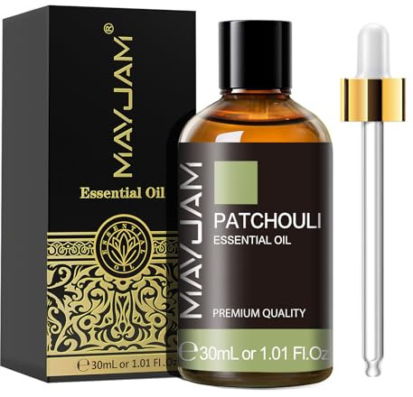 MAYJAM Patschuli Ätherisches Öl 30ML, Patschuliöl für Diffusor, Luftbefeuchter, DIY, Home，Wardrobes