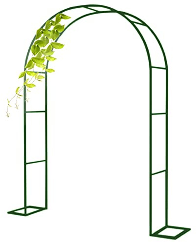 Arche À Rosier En Métal, Arceau De Jardin Tuteur Pour Plantes Grimpantes, Arcade Tonnelle De Jardin Treillis Soutien Voûte D'entrée, Solide Et Durable, Largeur 120-350cm ( Color : Vert , Size : W180cm