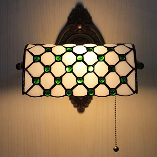 Uziqueif Wandlampe innen Vintage, 10 Zoll Tiffany wandlampe, Wandlampe mit Schalter, Wandleuchte innen, Leselampe Wandmontage, E27 wall Sconce Lighting Decor,A