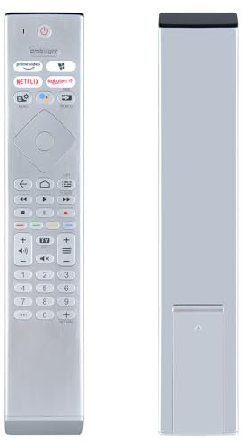 GOUYESHO Télécommande de Rechange vocale 398GM10SEPHN0004SY pour Philips The One 4K 8K UHD OLED Android TV 9636 | 9506 TV 50PUS8807/12 55PUS8807/12 58PUS8507/12 65PUS8807/12 Télécommande Philips