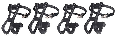 WHAMVOX 2paare Käfig Und Riemenpedale Für Fahrräder Mit Clips Und Gurten Geeignet Für Falträder Mountainbikes Stadträder Rennräder Crossräder Aus Hochwertigem