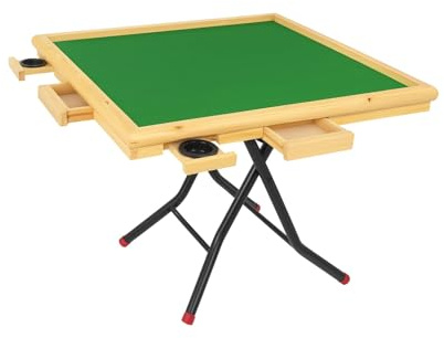 Digiline Chinese Mahjong Ma Jiang Foldable Desk Table 90x90cm Wood