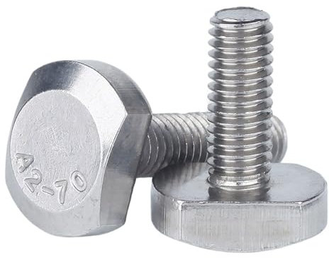 M5/M6/M8 GB37 T-Style T-Kopfschraubenbolzen Edelstahlschraube (Color : Silver, Size : M6x20 10Pcs)