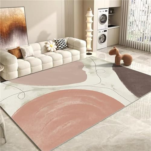 DJHWWD Kinderteppich Wald Teppich Vorleger Moderner, minimalistischer Wohnzimmerteppich, weicher und langlebiger Innenteppich 200x300CM braun Bettumrandung Teppich