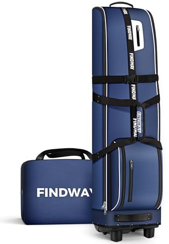 Findway Sac Voyage Golf avec Coussin Amovible Supplémentaire, Housses de Voyage de Golf pour Clubs en Oxford 1680D Résistant à l'usure et Imperméable