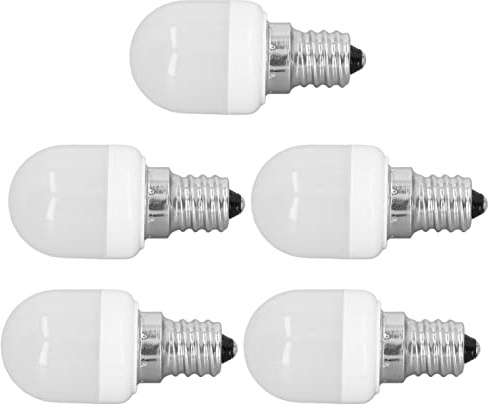 Fafeicy Ampoules LED à Lumière Douce, Filetage E12, 1.5W, 75lm, pour Lampe de Bureau, Ventilateur de Plafond, Applique Murale, AC 220v, 5 Pièces