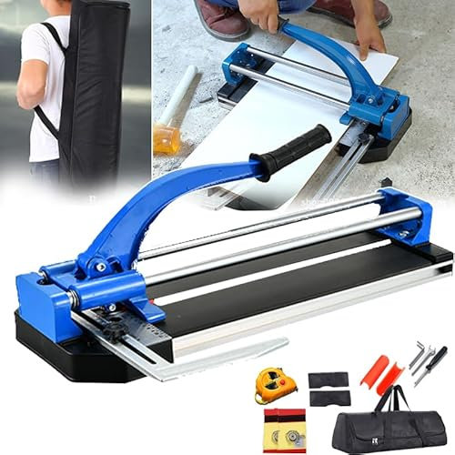 PLABNK Portable Tile Cutter 300-800mm, Cutting Thickness: 0.5-1.0cm, No Dust Is Generated, Cutting Ceramic Tiles within 30-80cm, with Handbag, for Ceramic Tiles/Glazed Floor,800mm