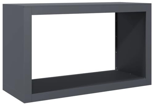 vidaXL Rastrelliera per Legna da Ardere Antracite 100x40x60 cm Acciaio, Porta Legna, portalegna da Esterno, portalegna da Interno, Porta ceppi