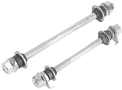 Milisten Mozzo Ruota ASSE Anteriore e Posteriore in Metallo Solido per Bici da Strada e Mountain Bike, Albero Pieno Resistente Installazione Facile, Set 2 Pezzi per Riparazione Biciclette