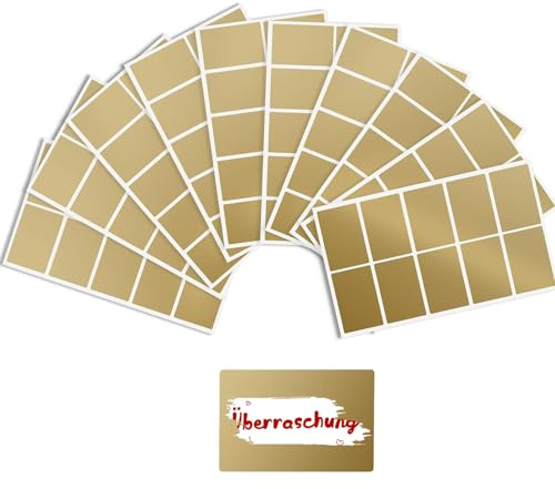 100 Stück Rubbelaufkleber Rubbellose Selber Machen - Rubbel Etiketten，Rubbelsticker ，Rubbeletiketten zum Aufkleben für Party Spiele Geschenk Postkarte Bastelarbeiten （35x58mm）