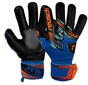 Reusch Attrakt Infinity NC Junior griffige und atmungsaktive Torwarthandschuhe Kinder Jugendliche Fußballhandschuhe für Jungen und Mädchen perfekt geeignet für Kunstrasen