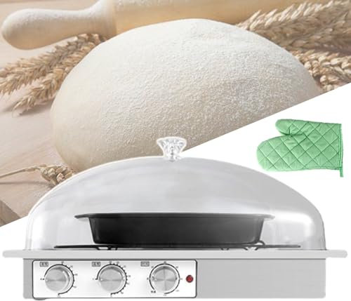 HCAUYNN Scatola di Lievitazione del Pane, 3 Controllo Indipendente della Manopola, Temperatura/umidità/Tempo Regolabili, con Coperchio Trasparente per Pc E Timer,01-220V