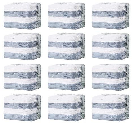 TAILI Cubo Bolsas Vacio Ropa, 12 Jumbo (80x100x38 CM), Crema | Bolsas de sellado al vacío para ropa; cubos de compresión sin bomba para mantas y ropa de bebé almacenamiento doméstico