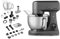 MEDION Küchenmaschine (Fleischwolf, 4,6 Liter Edelstahlschüssel, leiser Gleichstrommotor, 800 Watt, Reiben Raspeln Schneiden, Digitales Sensor Touch Display, Knetmaschine, Teigmaschine, MD12600) titan