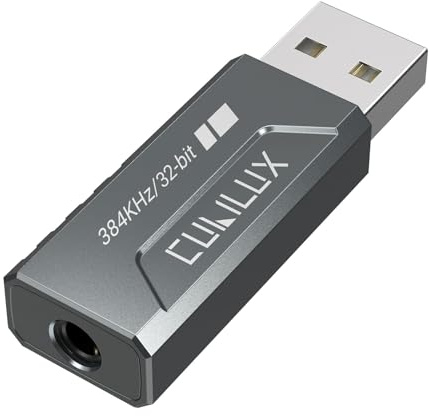 Cubilux USB A auf 3,5 mm TRRS Headset Adapter, DAC bis 384 kHz / 24 Bit, Audio und Mikrofon, Plug and Play für Windows, macOS, Linux, PS5, PS4