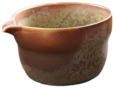 Gcljlmy Traditionell matcha-skål, matcha-blandningsskål, verktyg för teberedning, gåva, starter, porslin teskål med pip för brun)