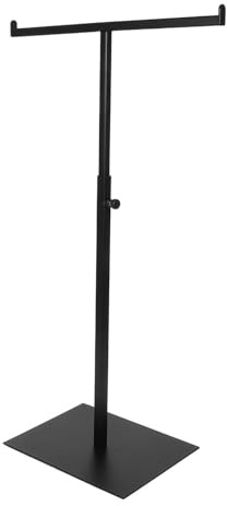 Cabilock Supporto Asciugamani T-shaped Regolabile Nero Stand Telescopico Compatto e Stabile per Asciugamani da Banco e Bagno