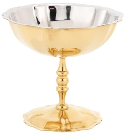 EIMSOAH Eisbecher, Elegante Edelstahl-Dessertschale mit Fuß für Party-Dekoration, Goldfarben, für Familien-Hotel-Restaurant [Edelstahl 304]