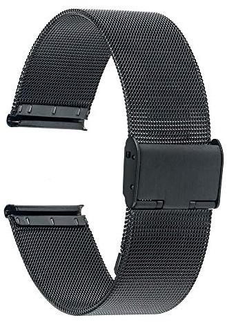 Justerbar Mesh rostfritt stål klocka rem, Mesh rostfritt stål klockband Länkarmband Universal Multicolor 16-24mm(20mm)