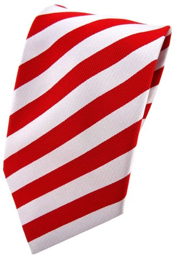 TigerTie Designer Seidenkrawatte in gestreift - Clubstreifen - 8 cm Krawattenbreite