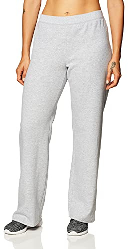 Hanes Women's EcoSmart Open Bottom Leg Sweatpants,Light Steel,Large