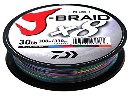 Daiwa J-Braid X8 0,16mm 10Kg 300m Multicolor Geflochtene Schnur