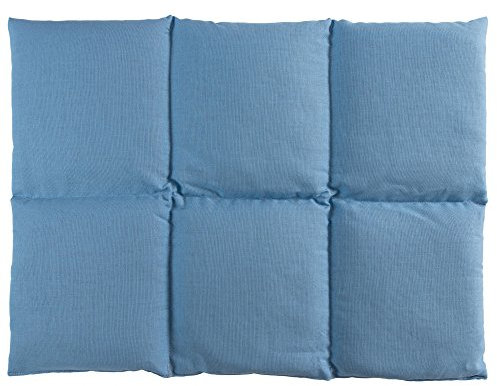 Giraffenland Traubenkernkissen groß 40x30cm 6-Kammer - hellblau - Wärme und Kälte - Kissen 30x40 - Traubenkern - hellblau