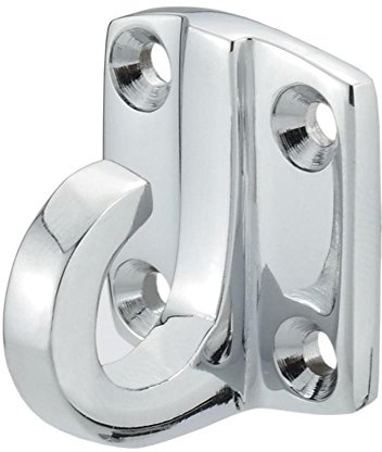 Kanirope Soporte de pared con gancho cromado para cuerdas de barrera, cuerdas de escalera, cuerdas de pasamanos