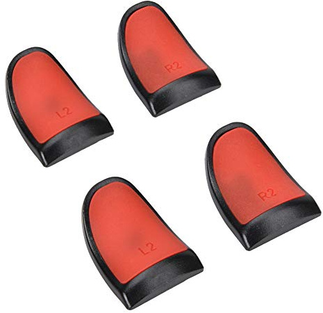 L2 R2 Extended Grips Soft Touch Controller Extenders Buttons Extension Trigger for PS4,Easy to Install and Uninstall, Long Service Life(Red)